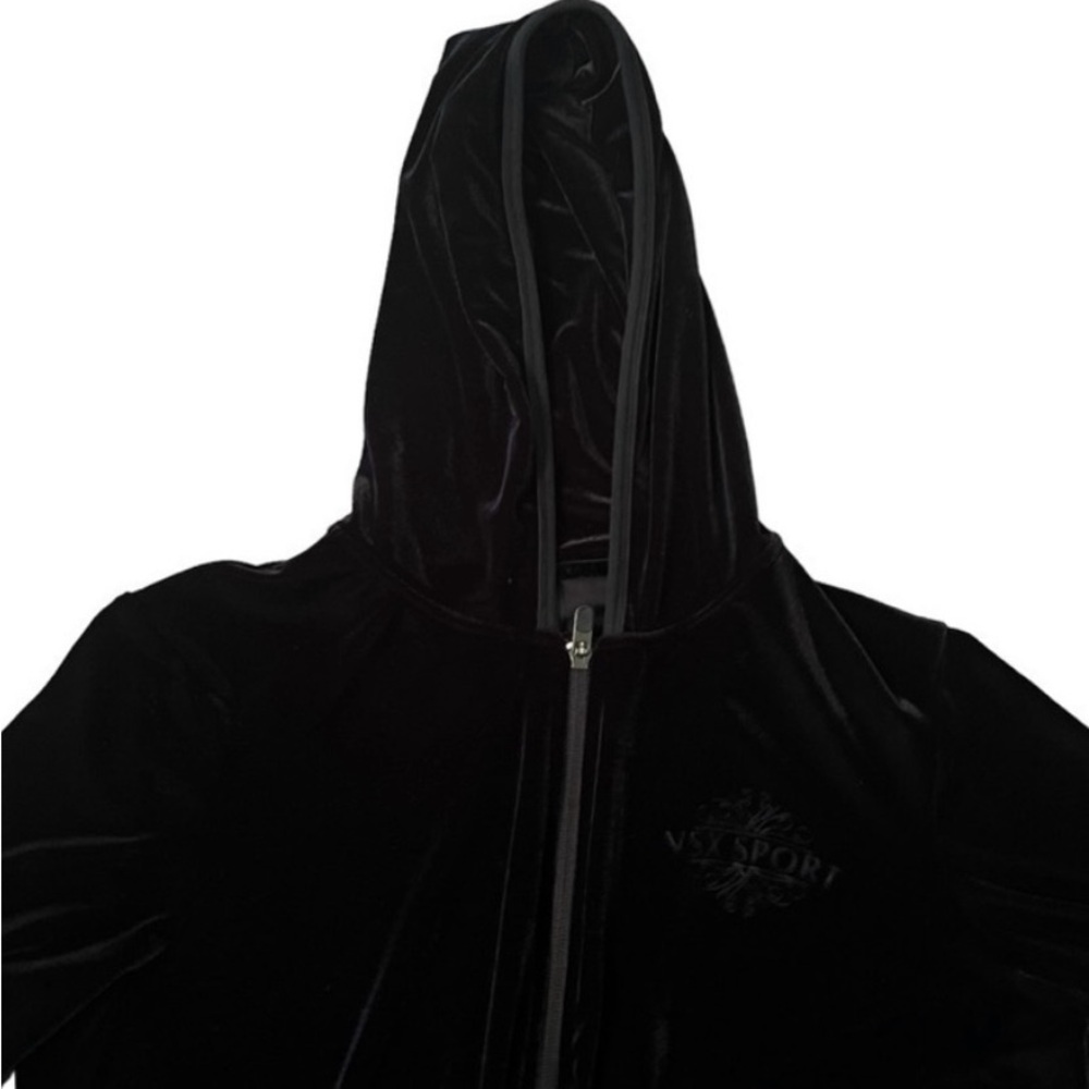 Victoria Secret sport black velvet jacket size medium - Picture 3 of 4